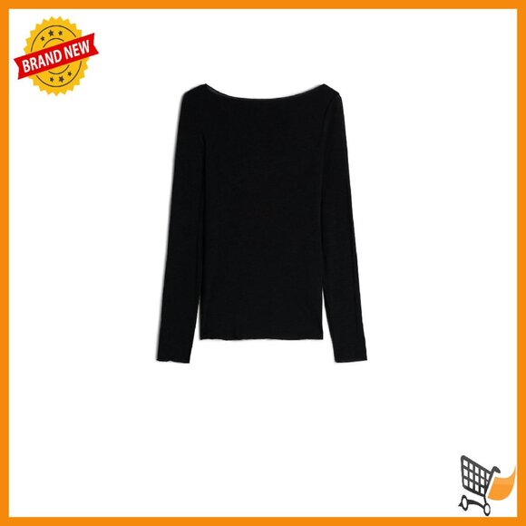 Ultralight Modal Cashmere Boat Neck Top Slim Fit Layering Essential